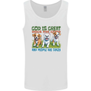 Dogs God is Great Christian Christianity Jesus Mens Vest Tank Top White