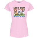Dogs God is Great Christian Christianity Jesus Womens Petite Cut T-Shirt Light Pink