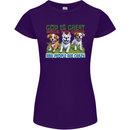 Dogs God is Great Christian Christianity Jesus Womens Petite Cut T-Shirt Purple