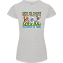 Dogs God is Great Christian Christianity Jesus Womens Petite Cut T-Shirt Sports Grey