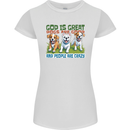Dogs God is Great Christian Christianity Jesus Womens Petite Cut T-Shirt White