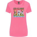 Dogs God is Great Christian Christianity Jesus Womens Wider Cut T-Shirt Azalea