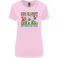 Dogs God is Great Christian Christianity Jesus Womens Wider Cut T-Shirt Light Pink