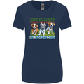 Dogs God is Great Christian Christianity Jesus Womens Wider Cut T-Shirt Navy Blue