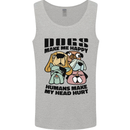 Dogs Make Me Happy Funny Mens Vest Tank Top Sports Grey