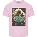 Dogs Playing Poker Kids T-Shirt Childrens Light Pink
