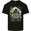 Dogs Playing Poker Mens Cotton T-Shirt Tee Top Black