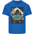Dogs Playing Poker Mens Cotton T-Shirt Tee Top Royal Blue