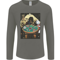 Dogs Playing Poker Mens Long Sleeve T-Shirt Charcoal