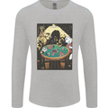 Dogs Playing Poker Mens Long Sleeve T-Shirt Sports Grey