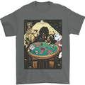 Dogs Playing Poker Mens T-Shirt 100% Cotton Charcoal