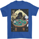 Dogs Playing Poker Mens T-Shirt 100% Cotton Royal Blue