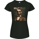Dollar Legacy Abraham Lincoln Money Cash Hustle Womens Petite Cut T-Shirt Black