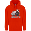 Don't Badger Me Funny Mens 80% Cotton Hoodie Bright Red
