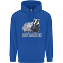 Don't Badger Me Funny Mens 80% Cotton Hoodie Royal Blue