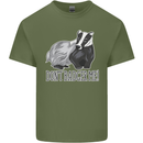 Don't Badger Me Funny Mens Cotton T-Shirt Tee Top Military Green