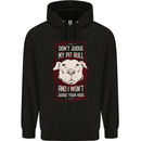Don't Judge My Pitbull Dog Childrens Kids Hoodie Black