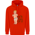 Donald Trump Hes Full of It Sh!#t Funny Childrens Kids Hoodie Bright Red