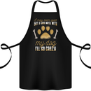 Dont Mess With My Dog Cotton Apron 100% Organic Black