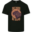 Dont Worry Be Cappy Funny Cappybara Kids T-Shirt Childrens Black