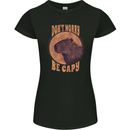 Dont Worry Be Cappy Funny Cappybara Womens Petite Cut T-Shirt Black
