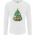 Donut Christmas Tree Funny Xmas Food Mens Long Sleeve T-Shirt White