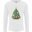 Donut Christmas Tree Funny Xmas Food Mens Long Sleeve T-Shirt White