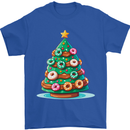 Donut Christmas Tree Funny Xmas Food Mens T-Shirt 100% Cotton Royal Blue