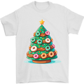Donut Christmas Tree Funny Xmas Food Mens T-Shirt 100% Cotton White