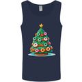 Donut Christmas Tree Funny Xmas Food Mens Vest Tank Top Navy Blue