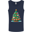 Donut Christmas Tree Funny Xmas Food Mens Vest Tank Top Navy Blue