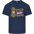 Doodles Girls Best Friend Goldendoodle Dog Mens Cotton T-Shirt Tee Top Navy Blue
