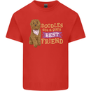 Doodles Girls Best Friend Goldendoodle Dog Mens Cotton T-Shirt Tee Top Red