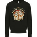 Double Boo Sheet Funny Halloween Mens Sweatshirt Jumper Black