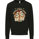 Double Boo Sheet Funny Halloween Mens Sweatshirt Jumper Black