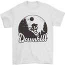 Downhill Mountain Biking Cycling MTB Bike Mens T-Shirt 100% Cotton White