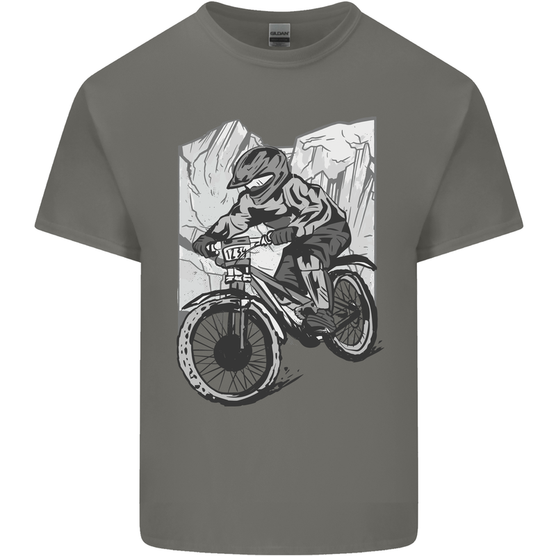 Downhill Mountain Biking DH Bike Cycling Kids T-Shirt Childrens Charcoal