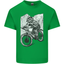 Downhill Mountain Biking DH Bike Cycling Kids T-Shirt Childrens Irish Green