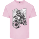 Downhill Mountain Biking DH Bike Cycling Kids T-Shirt Childrens Light Pink