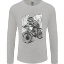 Downhill Mountain Biking DH Bike Cycling Mens Long Sleeve T-Shirt Sports Grey