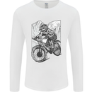 Downhill Mountain Biking DH Bike Cycling Mens Long Sleeve T-Shirt White