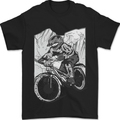 Downhill Mountain Biking DH Bike Cycling Mens T-Shirt 100% Cotton Black