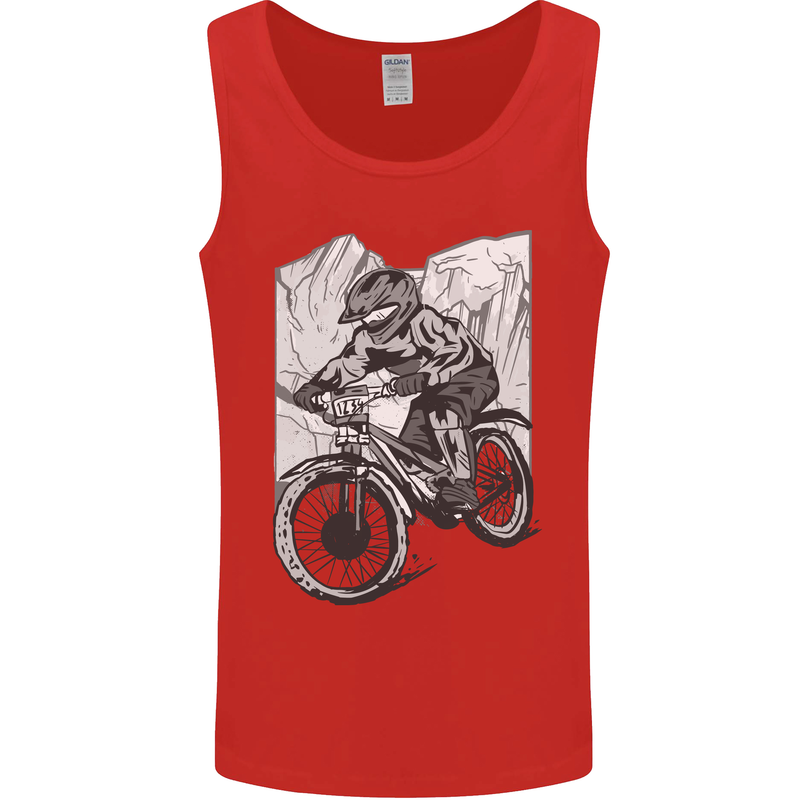 Downhill Mountain Biking DH Bike Cycling Mens Vest Tank Top Red