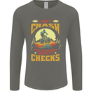 Downhill Mountain Biking DH Bike Funny Mens Long Sleeve T-Shirt Charcoal