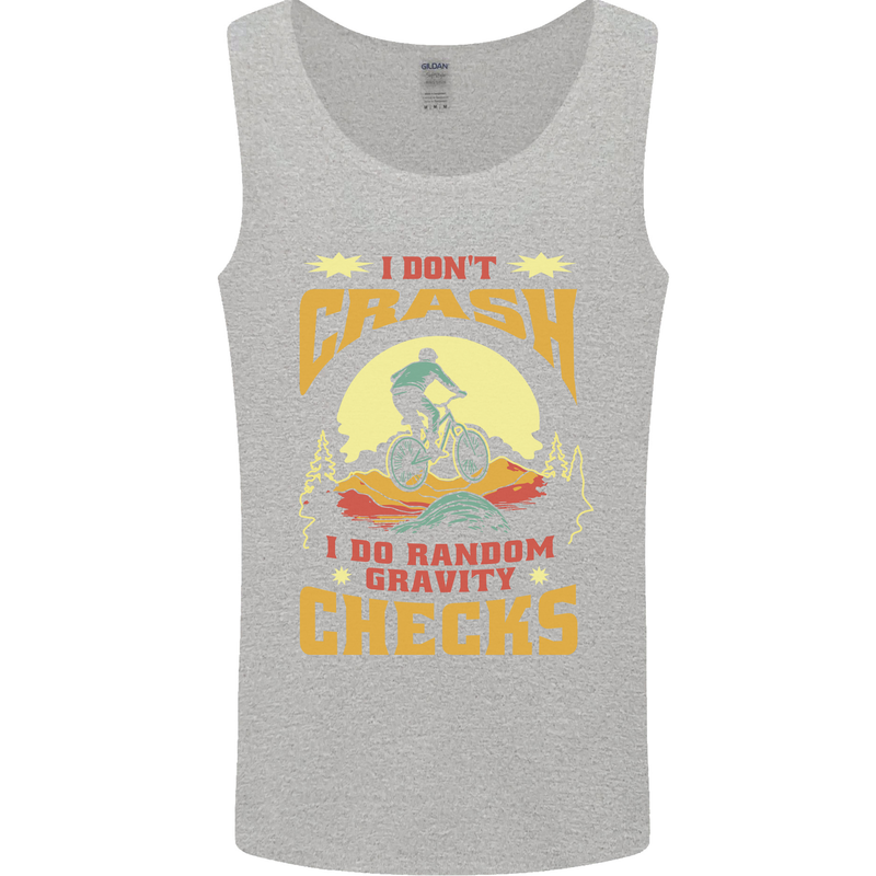 Downhill Mountain Biking DH Bike Funny Mens Vest Tank Top Sports Grey