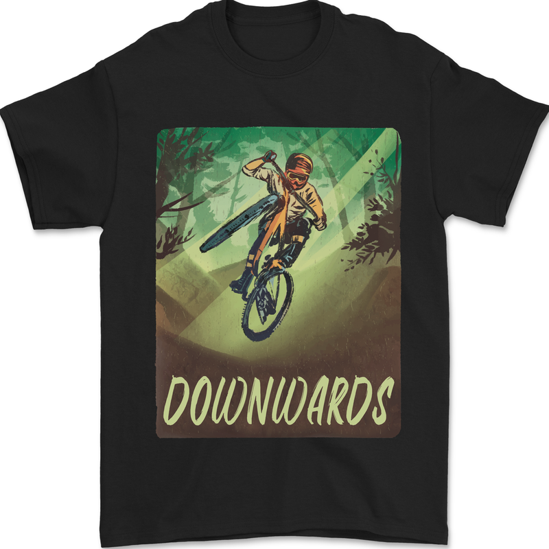 a black shirt with a picture of a person on a bike