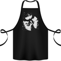 Dragon Full Moon Silhouette Cotton Apron 100% Organic Black