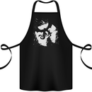 Dragon Full Moon Silhouette Cotton Apron 100% Organic Black