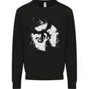 Dragon Full Moon Silhouette Mens Sweatshirt Jumper Black