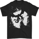 Dragon Full Moon Silhouette Mens T-Shirt 100% Cotton BLACK
